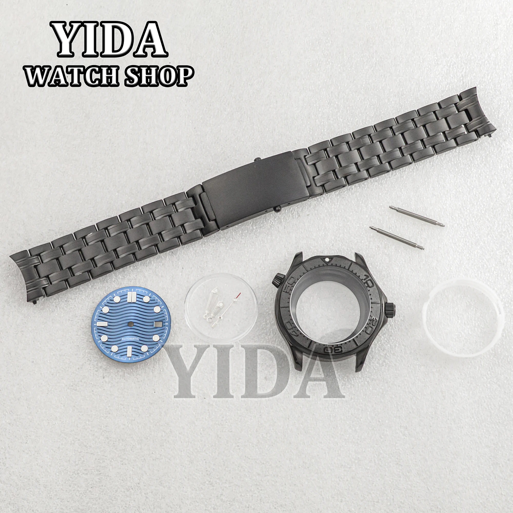 For Seamaster 300 NH35 NH36 Watch Case Strap Accessories Dial Bezel Ring Cover Stainless Steel 31mm Face Luminous Pointers Parts