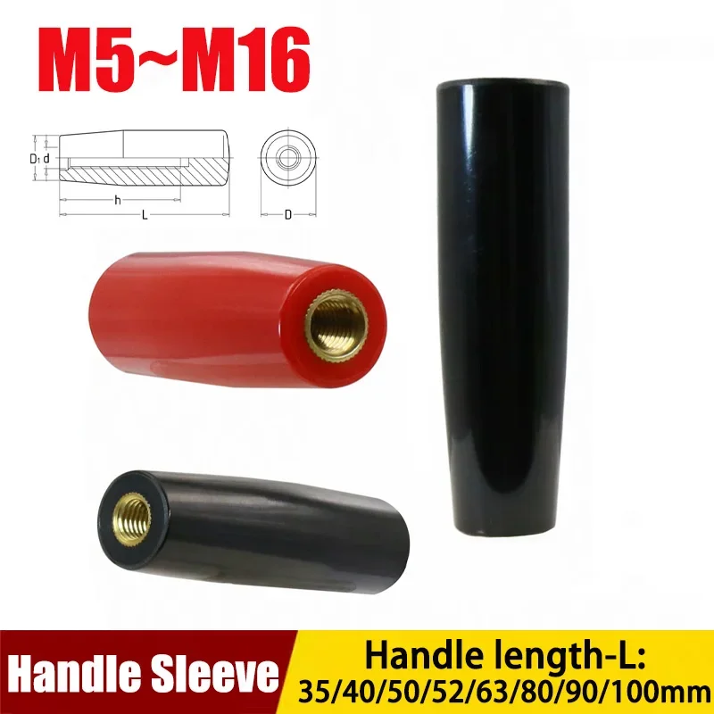 1pcs M5-M16 Long Handle Cover Bakelite High Temperature Resistant Long Edge Universal Rocker Arm Mechanical Control Lever Black