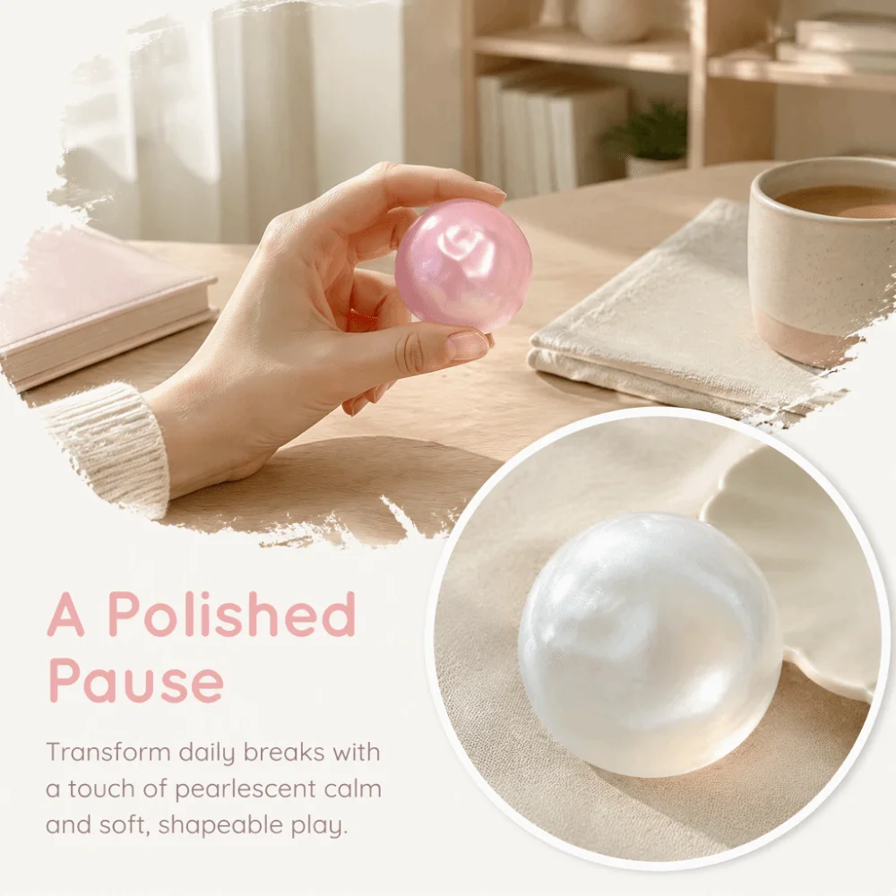 Blue Coconut Oil Squishy Ball Transparent Soft Squishy Pearl Squishy Clear Jelly Slow Rising Ball Quick-rebound Squeeze