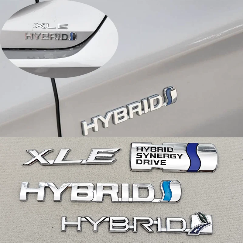 ثلاثية الأبعاد معدن الهجين مانع صدمات خلفي للسيارة جذع شارة الباب الأمامي الجانب ملصق شعار متوافق مع جميع إصدارات السيارات الهجينة #2