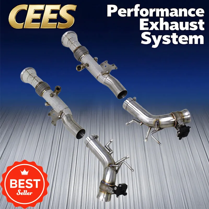 

CEES Tuning Valvetronic Valve Exhaust for Ferrari 296 GTB V6 3.0T 2021+ SUS304 Downpipe Exhaust with Titanium Exhaust System