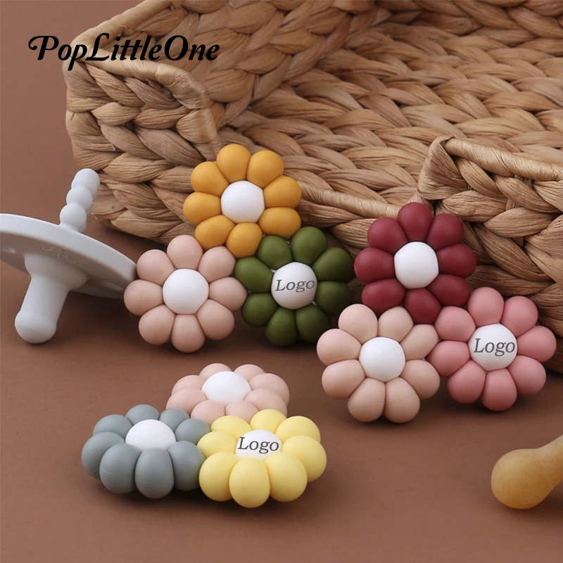 Creative Flower Teether Baby Teething Toys Food Grade Silicone Material Baby Teether Teething Beads BPA Free Baby Shower Gifts