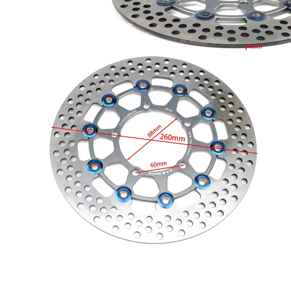 260mm 5 Holes Rear Brake Disc Floating CNC Aluminum Alloy Rotor For RPM Calipers Fit For Yamaha BWS 50cc 100cc 125cc Scooter