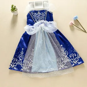 Girls Princess Dress Children Cinderella Snow White Aurora Sofia Rapunzel Cinderella Halloween Costume Children 10 MAIN SALES CHILD DRESSES - №1
