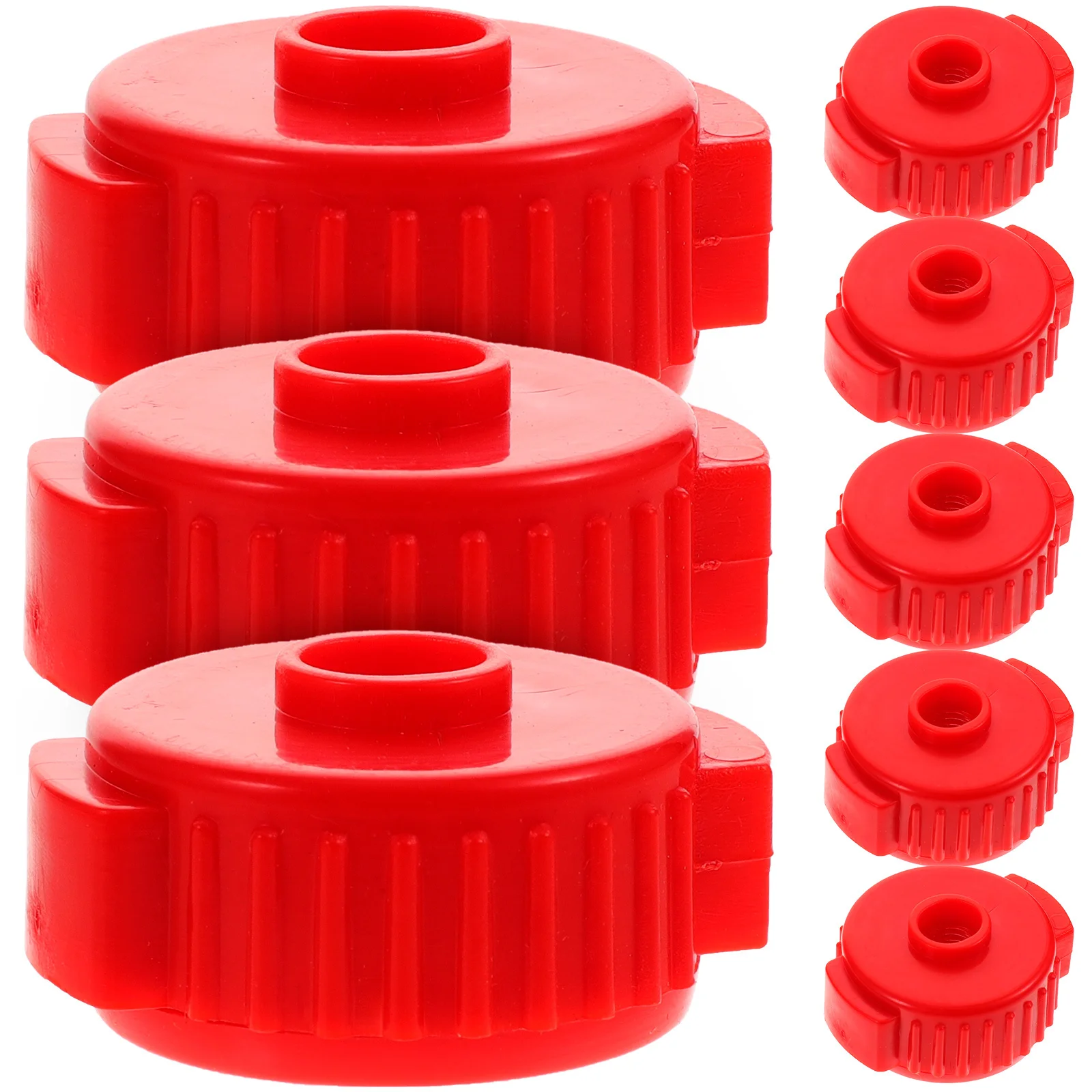 

8 Pcs Quick Release Hat Drum Cymbal Accessories to Disassemble Nut Cymbals Red Plastic Caps