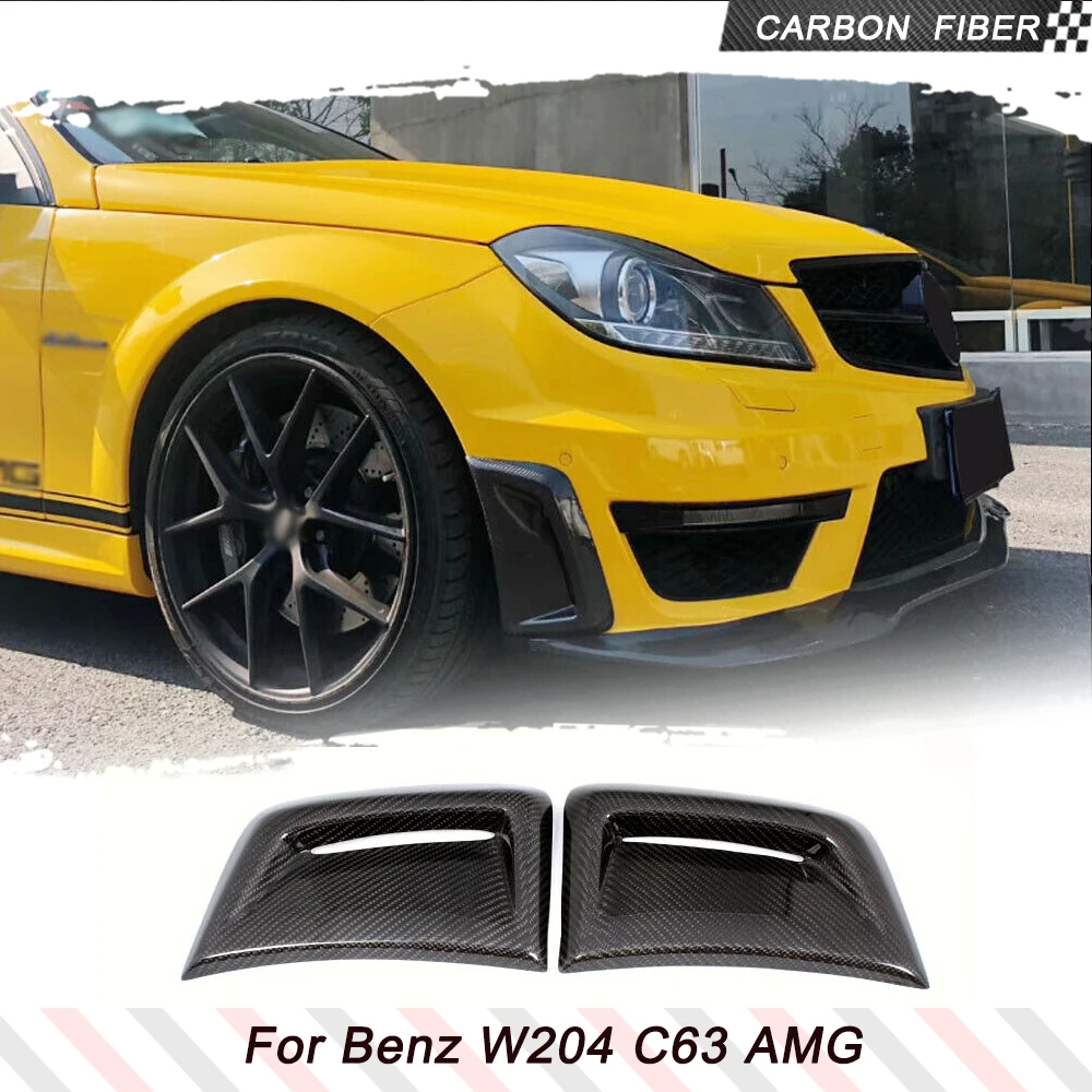 

Real Carbon Fiber Car Front Bumper Air Vents Trims for Mercedes-Benz C Class W204 C63 AMG Bumper Only 2012 2013 2014
