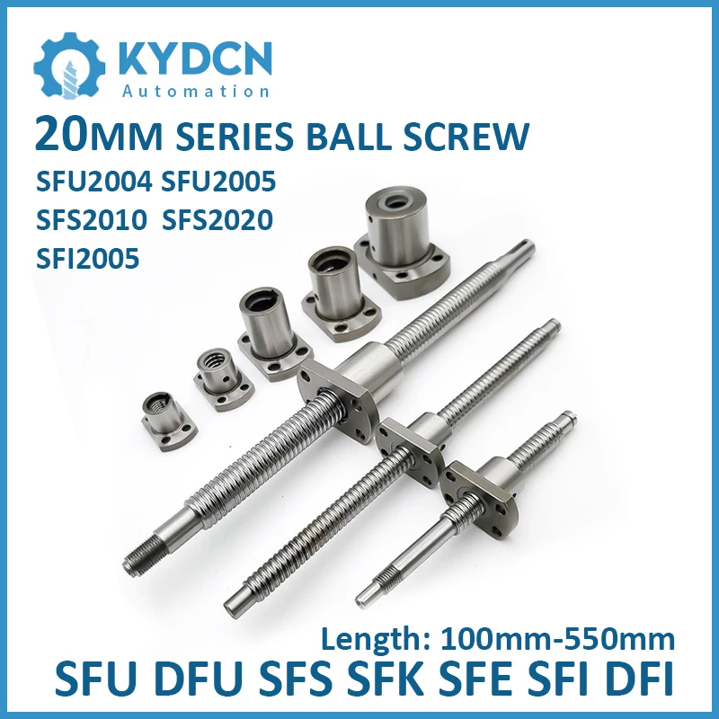 

SFU2004 SFU2005 SFI2005 SFS2010 SFS2020 C7 Ball Screw 20mm Customized Ball Screw 100mm-550mm Ball Screw for CNC Machine