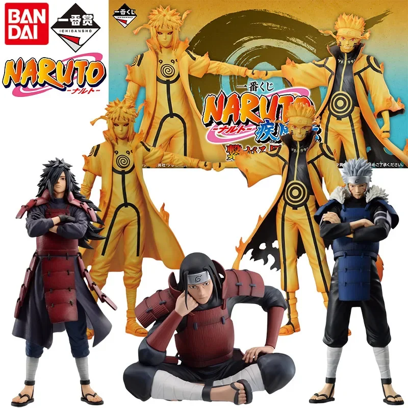 

Genuine Bandai Ichiban NARUTO Anime Figure Namikaze Minato Uchiha Madara Senju Hashirama Action Toys Kids Gift Collectible Model