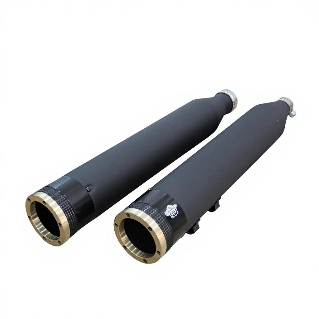 Electronically Adjustable Motorcycle Exhaust System, Slip-On Muffler For Heavy Touring Motorcycles