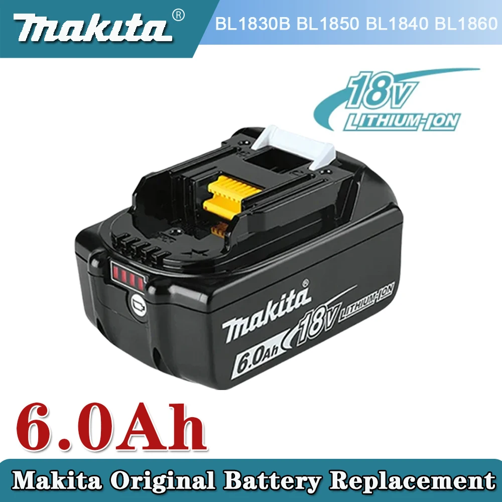 ماكيتا بطارية 18 فولت BL1850 BL1860 BL1860B BL1840B ماكيتا بطارية 18 فولت 6000 مللي أمبير BL1850B ليثيوم أيون أصلي #2