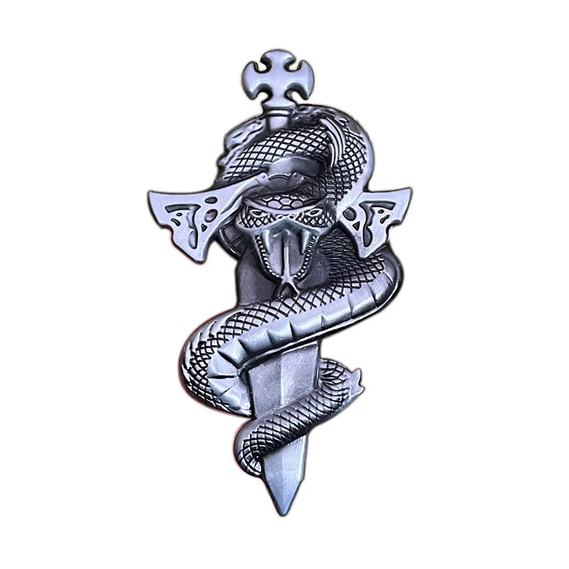 Zinc alloy snake-wound sword belt buckle in Western style