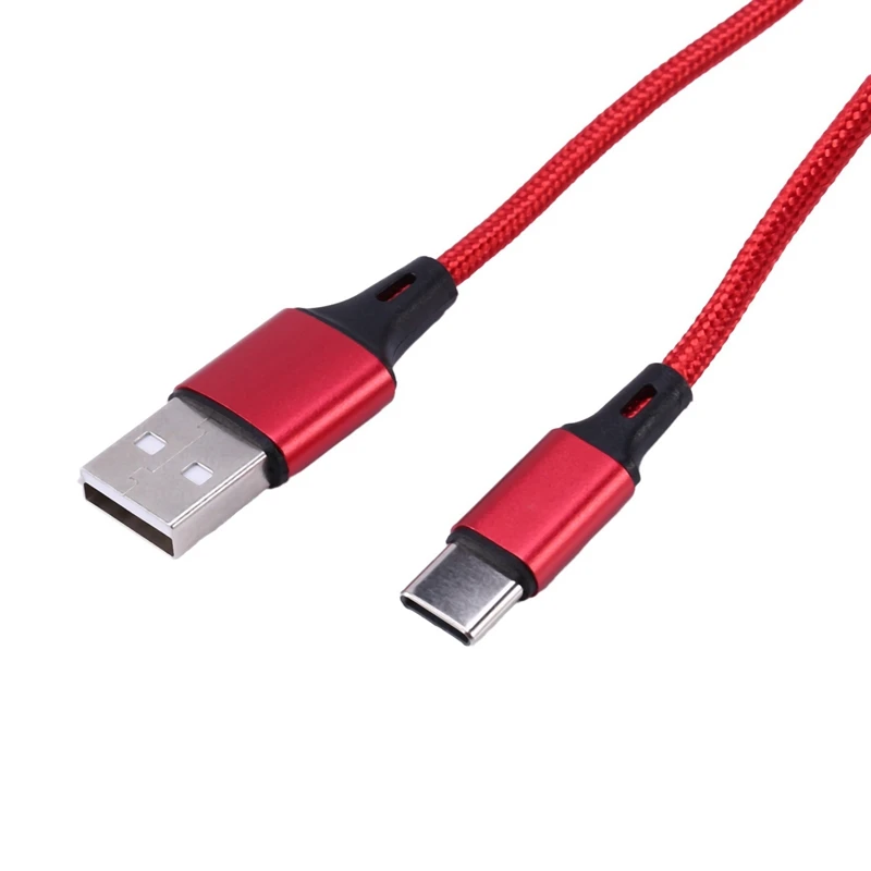 Cable de datos de carga de teléfono móvil tipo C de 1,5 M, interfaz USB, extensión trenzada de nailon, para Cable de carga de teléfono