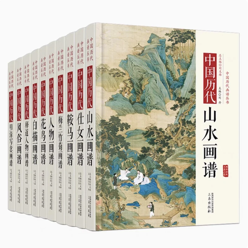 Chinese Painting Albums of Successive Dynasties: Landscapes/Line Drawings/Ladies/ Flowers and Birds/Figures...