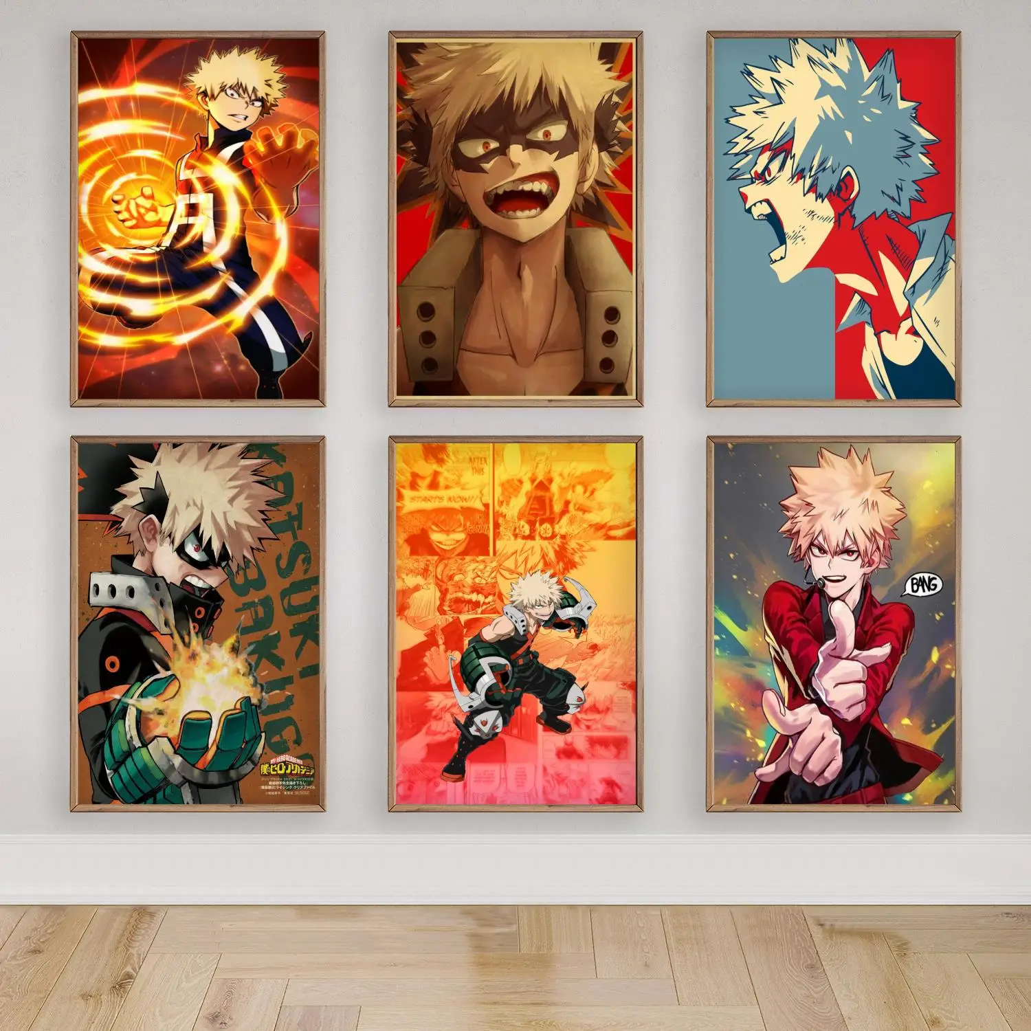 Pôster de arte em tela bakugo e arte de parede, impressão de imagem, decoração moderna de quarto familiar, pôsteres