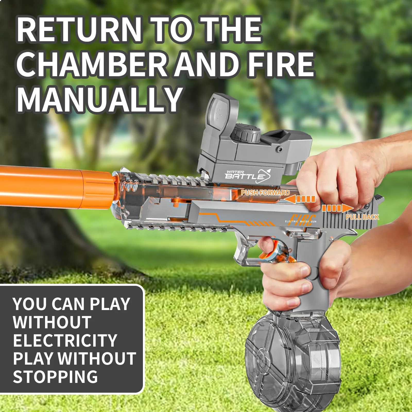 サマートイズ デザートイーグル 水鉄砲 フルオート 電動式 水鉄砲 おもちゃ 子供 屋外 ビーチ ファイト おもちゃ 男の子 女の子 ギフト