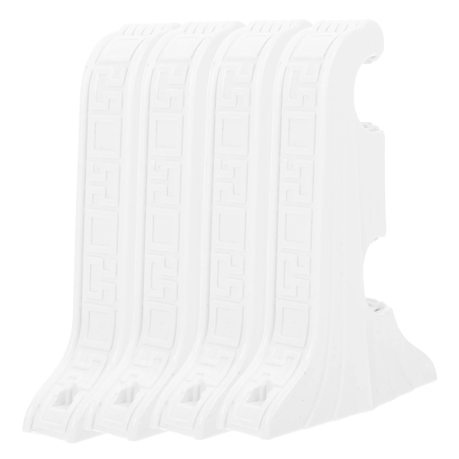 

4Pcs Double Curtain Rod Brackets Classic Wall Mount Plastic Rod Holder Window Drapery Support Easy Installation