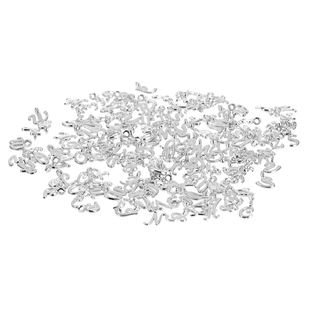 

104Pcs Letter Shape Pendant Charms Alloy DIY Jewelry Making Accessories for Necklace Earring Key Ring Decorative Sweater Chain