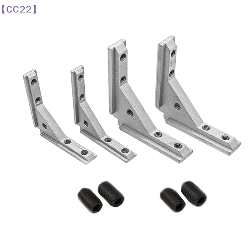 【CC22】2/4Pcs 2020 3030 4040 Panel Iinstallation Board Angle Slot Connector Fixing Hardware Door Frame Corner Code Profile{C}