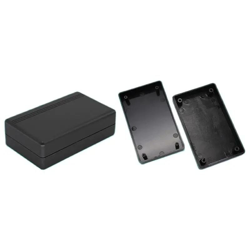 Black ABS Power Adapter Case New Material Plastic Power Case Wiring Power Box DIY Electronic Instrument Cases Without Screws