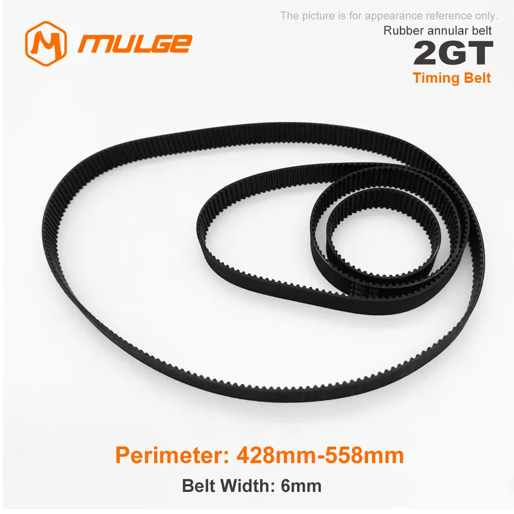 

GT2 Closed Loop Timing Belt Rubber 2GT 6mm 3D Printers Parts 428/430mm-556/558mm Synchronous Belts Part