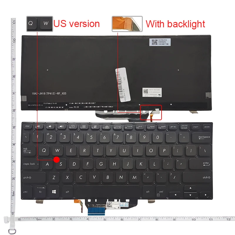 

US/RU/SP новая клавиатура для ноутбука ASUS vivobook flip 14 TP412FA TP412F TP412 TP412UR с подсветкой