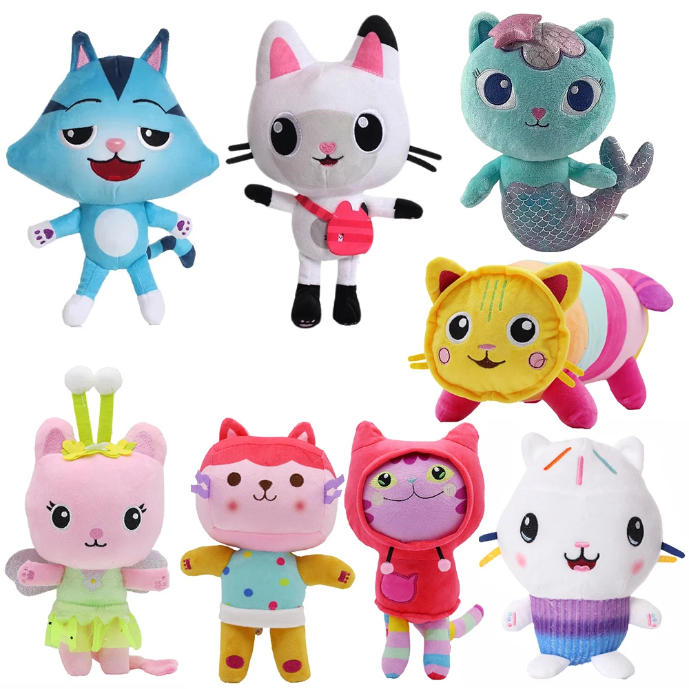 Gabby Dollhouse Dolls Toy Mercat Cartoon Stuffed Animals Smiling Cat Car Cat Hug Gaby Girl Dolls Kids Birthday Gifts ﻿Ornament