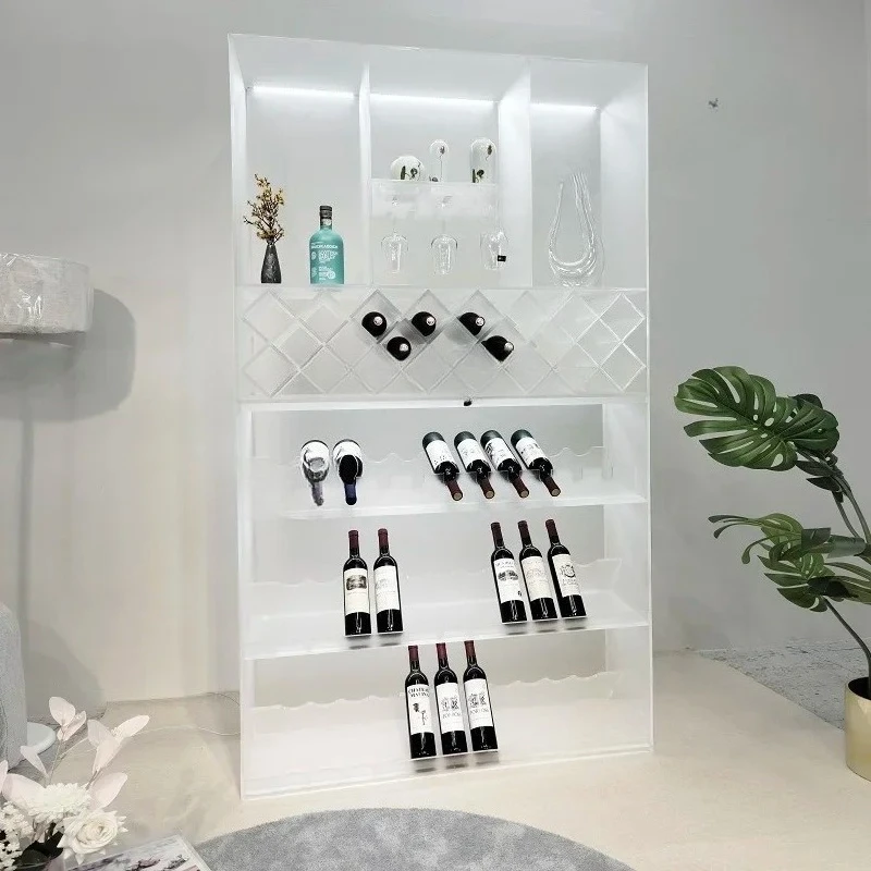 A15 Rak Antik Akrilik Lemari Pajangan Sederhana Rak Pajangan Transparan Rak Penyimpanan Rak Buku Lemari Anggur Multifungsi