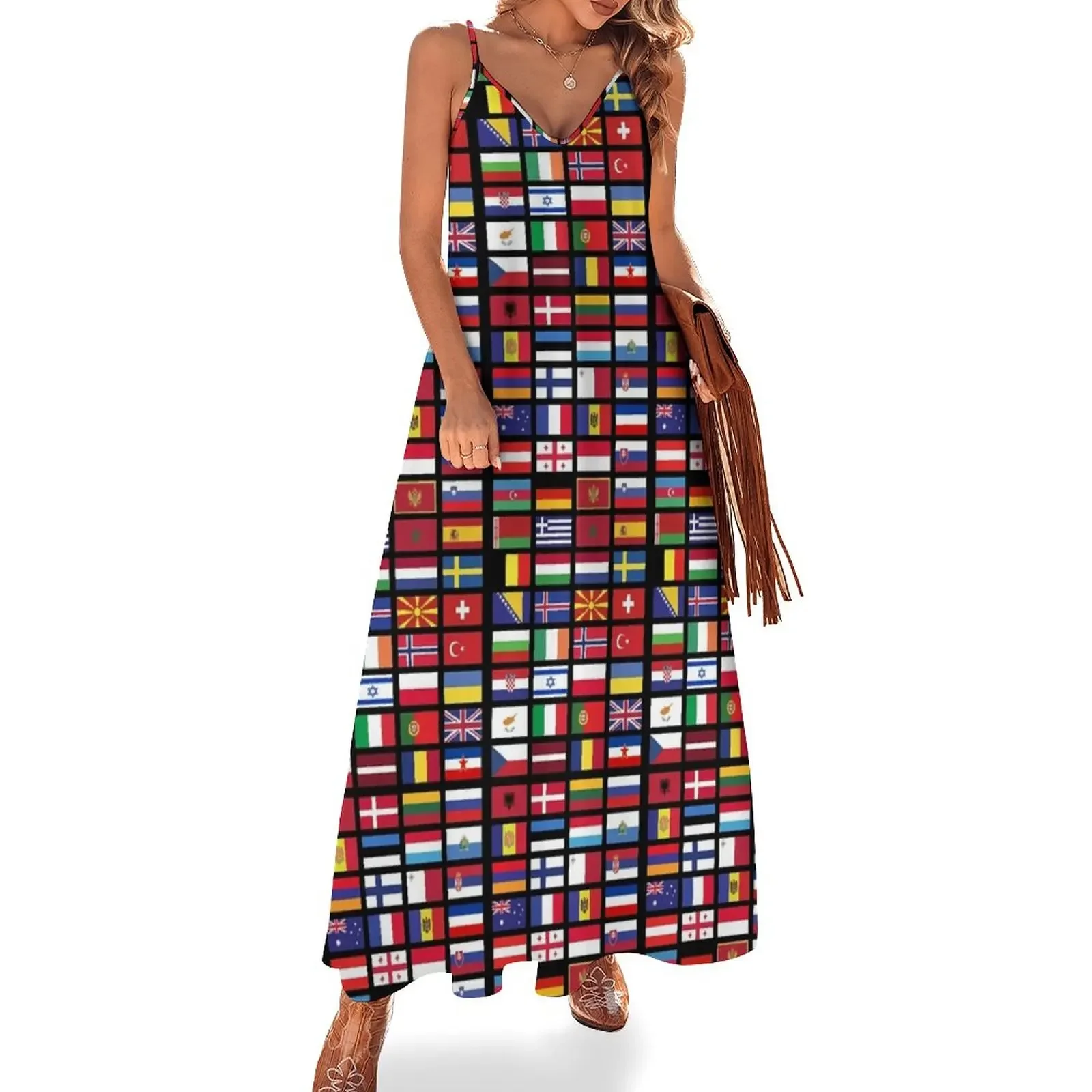 

Flags of Eurovision Sleeveless Dress summer dresses ladies 2025 summer dresses women 2025