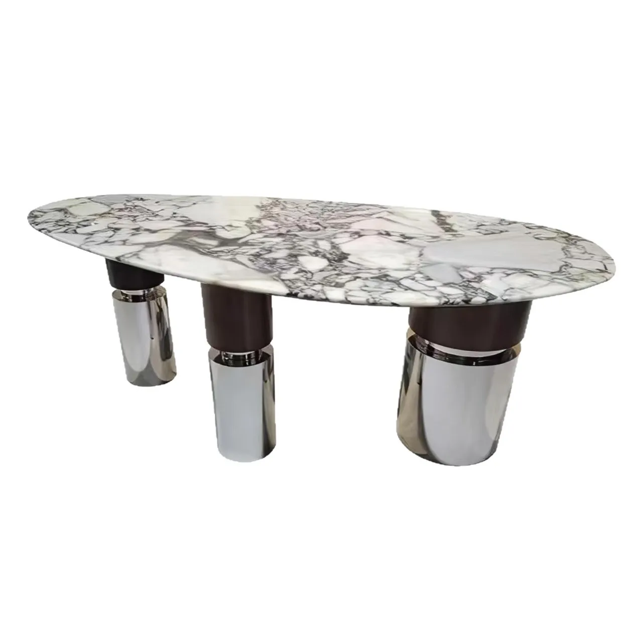 Yjq modern Italian natural luxury stone marble water drop dining table villa hotel home dining table