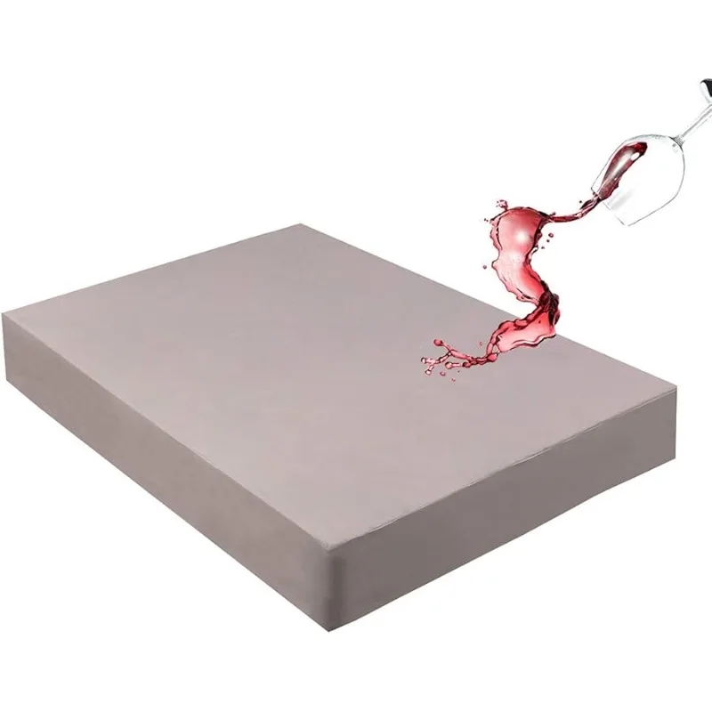 

6 Colors Grey Twin Size Waterproof Mattress Protector Washable Mattress Co er Fitted to 18" Deep