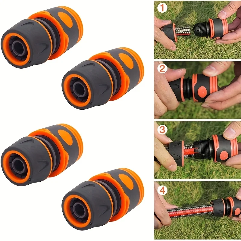 3/6-حزمة من وصلات الخرطوم القياسية BS مقاس 1/2 بوصة - توصيل أوروبي سريع مع غلاف مقوى لأدوات الحديقة/الحديقة #3