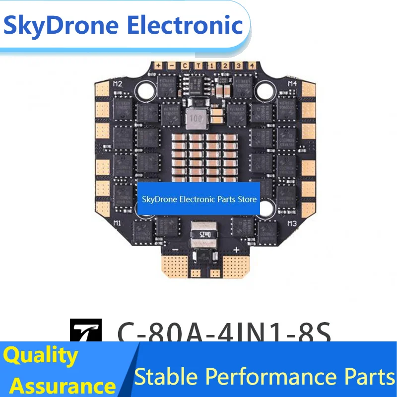 SkyDElCINE80A 8S-4IN1 ESC 30x30 T-MOTORHOBBY Support 8S Continuous 80A Load Efficient PCB Heat Dissipation Design Reduce Wire Lo