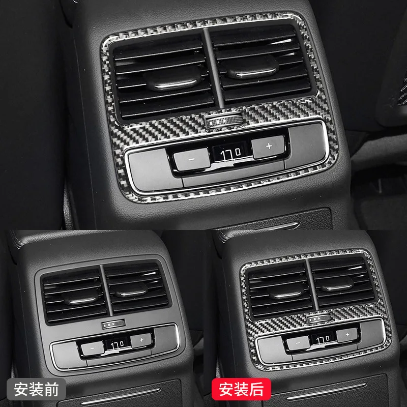 

FOR Audi new A4L Modified exhaust vent Decorative stickers Audi A4L Carbon fiber pattern Interior modification accessories