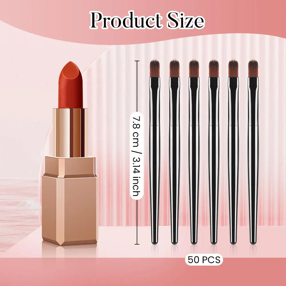 50/100pcs Disposable Lip Brush Set Lipstick Gloss Wands Applicator Makeup Brushes Professional Beauty Cosmetic Tool view 3