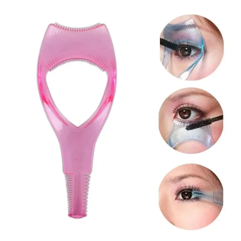 Tragbare Frauen/Mädchen Kristall 3 in1 Wimpern karte bilden Augen Mascara Wimpern Kamm Kunststoff Applikator Führungs karte Mini-Werkzeuge