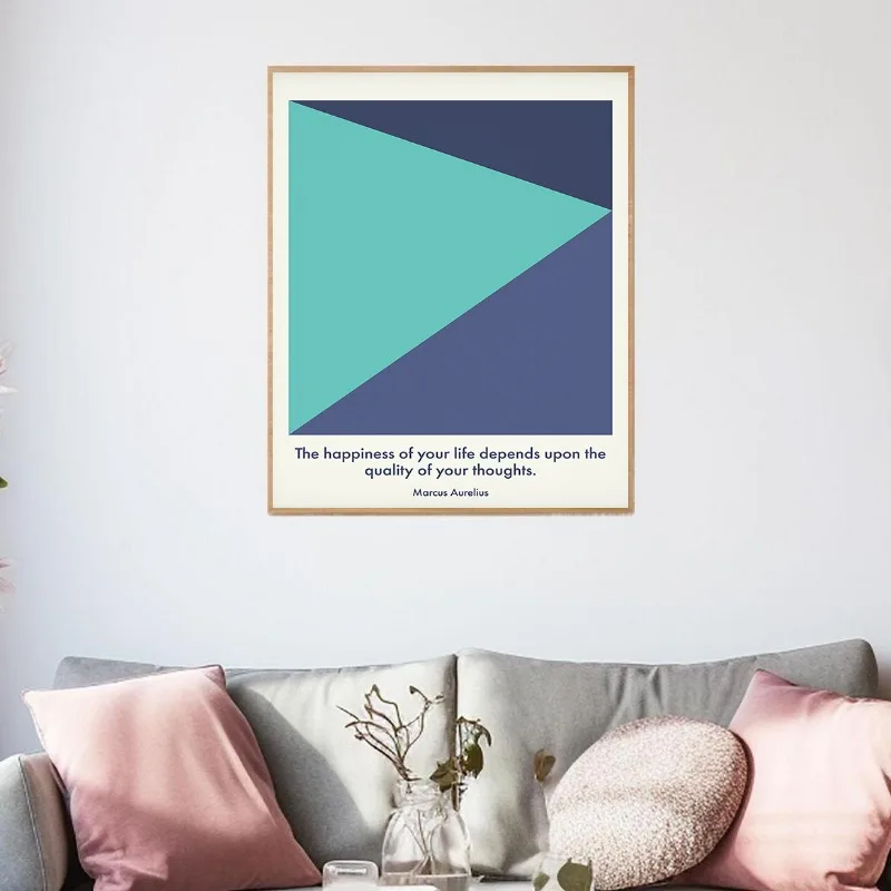 Stoic Philosophy Canvas Wall Art Minimalist Geometric Inspirational Quote Poster Abstract Colorful Stoicism Poetry Decor Gift view 4