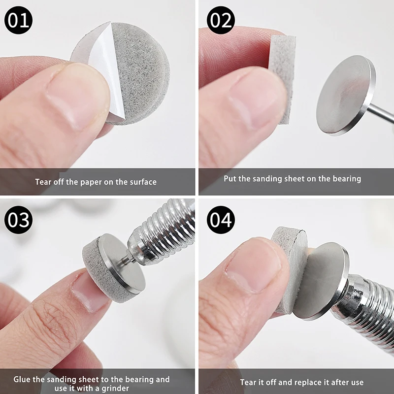 50 stücke Schnell Polieren Nägel Maniküre Werkzeug Zubehör Nagel Polieren Disc 20mm Polieren SandStücke Für Nagel Kit Professionelle set