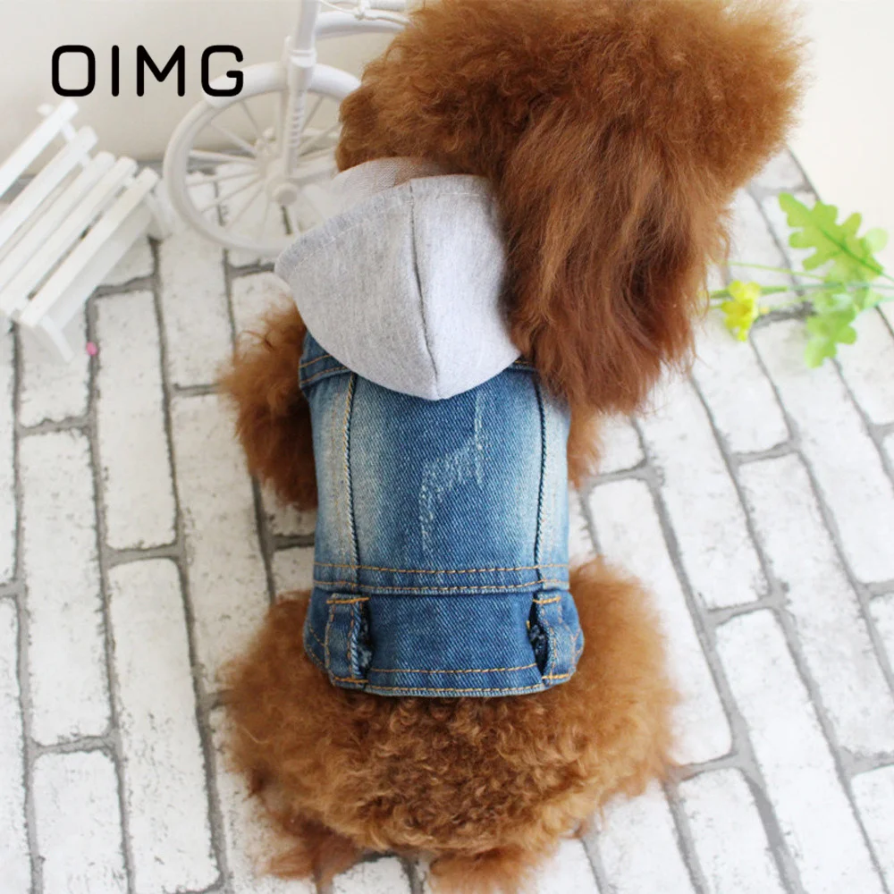 

OIMG Spring Summer Small Dogs Cowboy Vest Pretty Handsome Pet Clothes Teddy Bichon Poodle Grey Hat Cowboy Puppy Casual Vest Coat