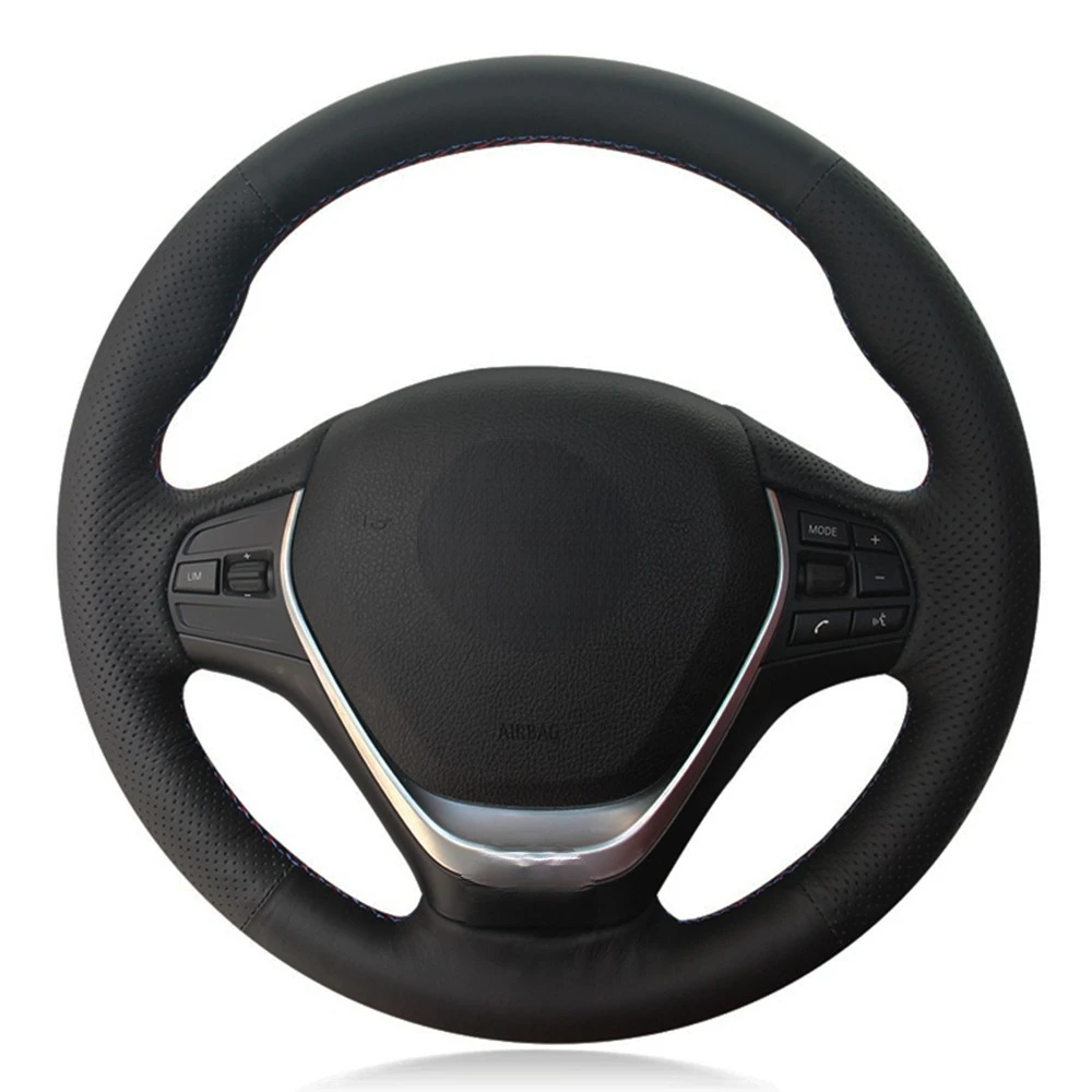 

Car Steering Wheel Cover DIY Hand-stitched Black Artificial Leather For BMW F20 F21 F22 F23 F30 F31 F34 F32 F33 F36