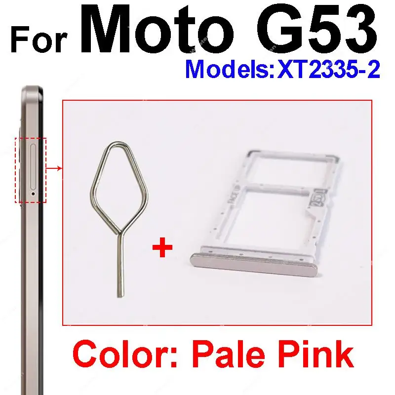 Sim Card Slot Tray Holder For Motorola Moto G13 G23 G53 G73   Card Reader Adapter Socket Replacement Repair Parts