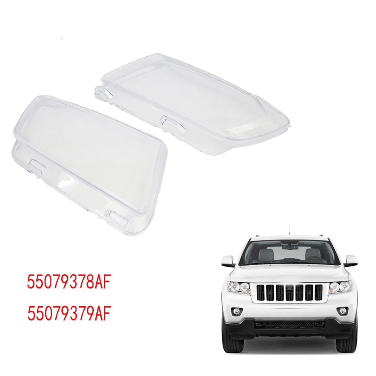 ฝาครอบเลนส์ไฟหน้าขวาสำหรับ Jeep Grand Cherokee 2011-2013โคมไฟหน้ากาก55079378AF