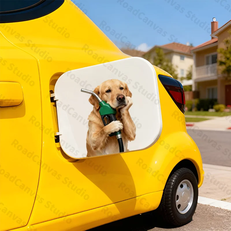 

suitable for cars, motorcycles Golden Retriever aggrieved face refueling creative fun pet dog car decal