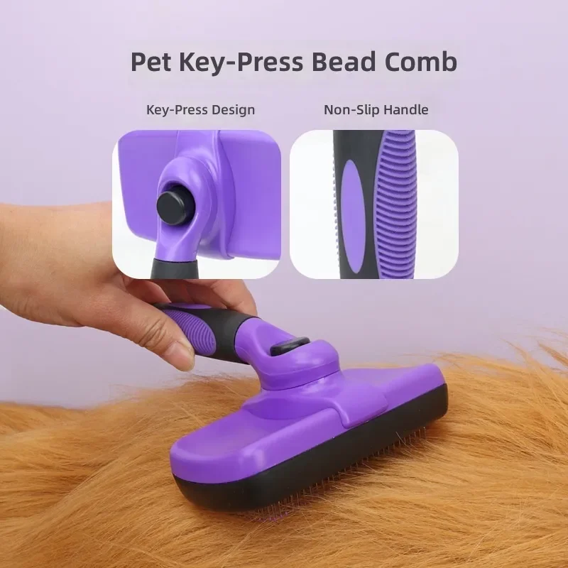 for Pet Grooming Kit 9 Piece Set Dog Cat Needle Comb Beauty Scissors Nail Clipper Row Comb Stroking Gloves