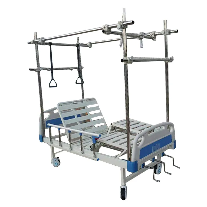 

Medical Traction Bed Adjustable Hospital Physiotherapy Bed with IV Pole