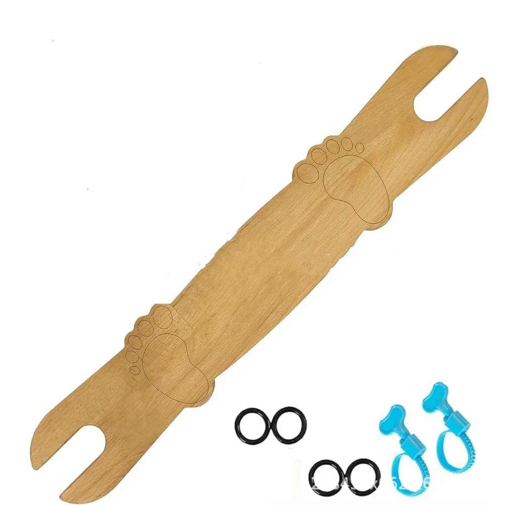 

Adjustable High Chair Footrest 50cm Length Wooden Material Baby Highchairs Pedal Non-slip Round Corners Highchair Accessory