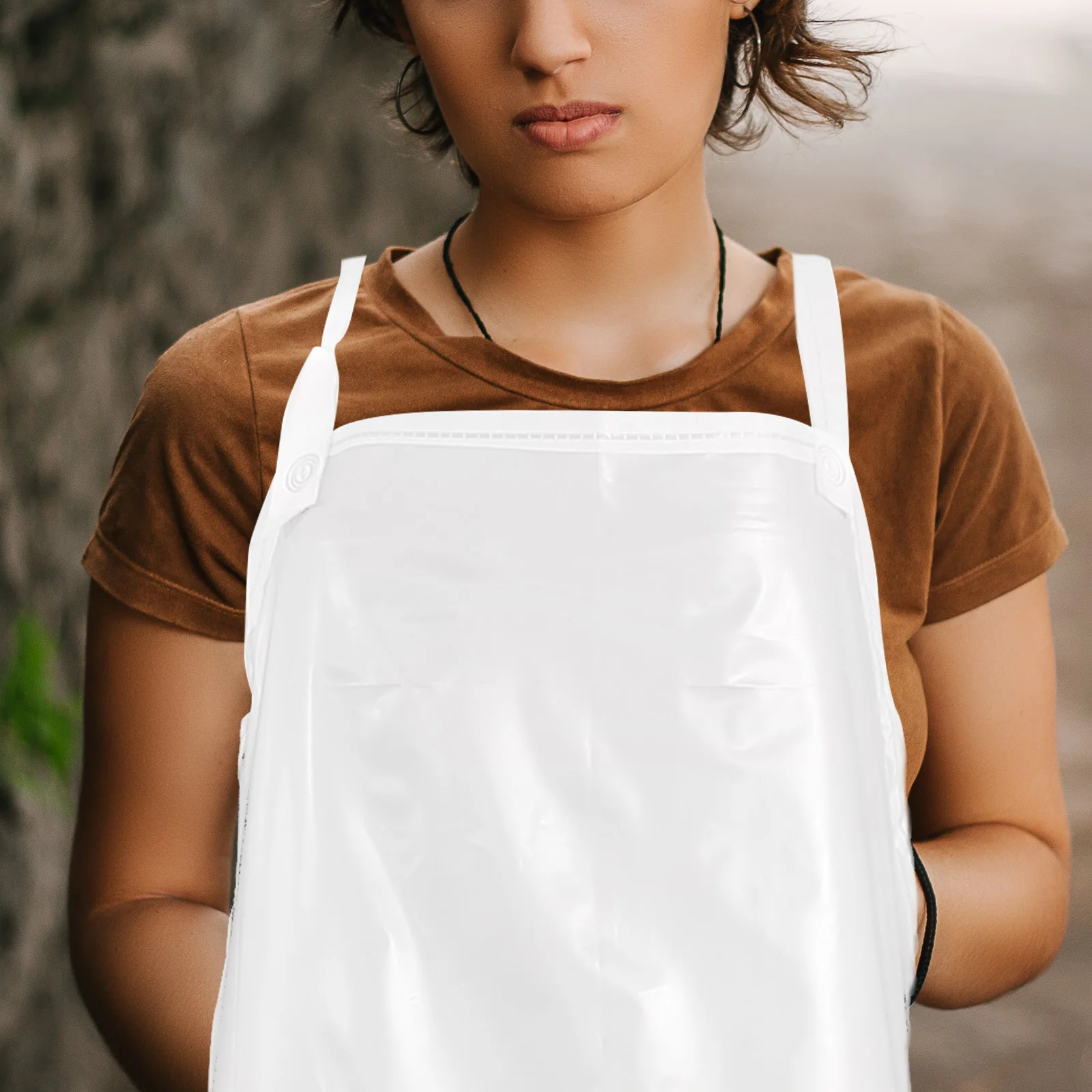 

4Pcs Waterproof Aprons Frosted Kitchen PVC Oilproof Adjustable Lightweight for Cooking Grilling Dog Grooming Gardening