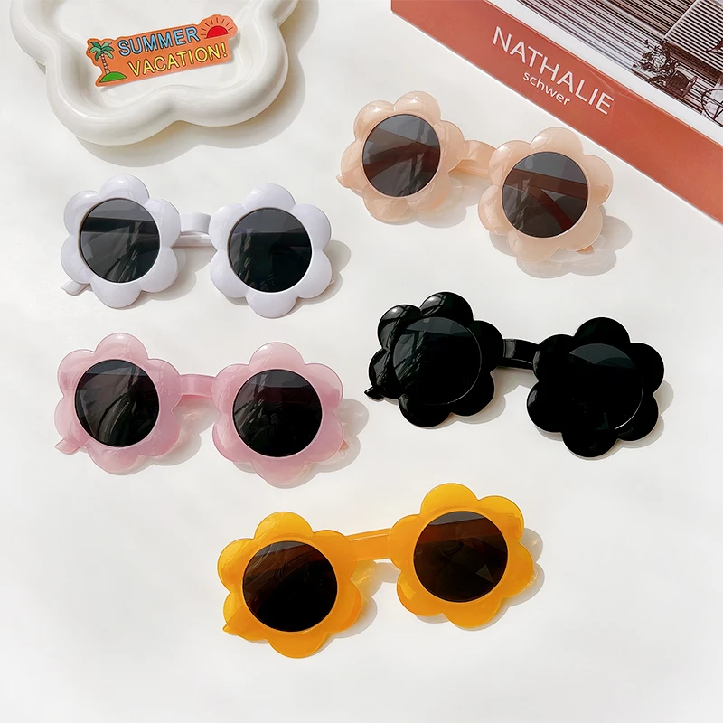 2022 Children Star Cartoon Round Colors Sunglasses Baby Girl Boy UV400 Goggles Outdoor Kids Summer Beach Holiday Eyewear
