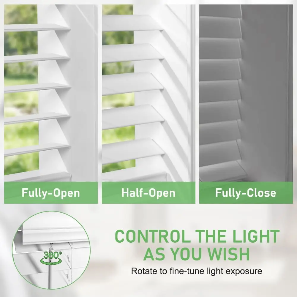 مواد أمان المورد الصيني سهلة التركيب ستائر خشبية يدوية لاسلكية مقاس 2 بوصة للنافذة #5