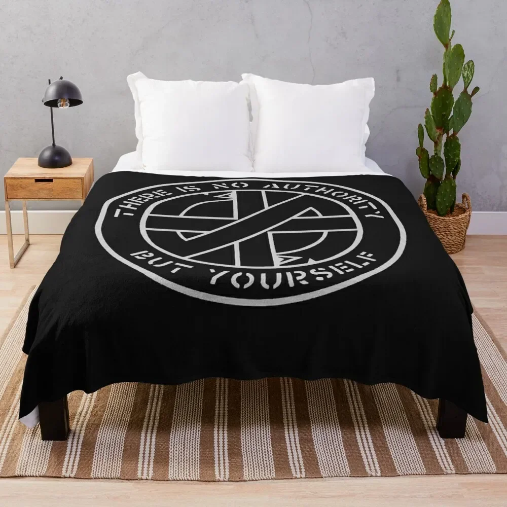 Crass - There Is No Authority But Yourself Throw Blanket Cute Sofa Camping Multi-Purpose Blankets