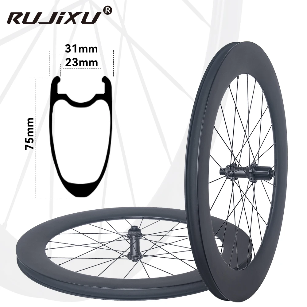700C Rennrad Carbon-Laufradsatz 24 Loch 36T Ratchet HG/XDR Nabe Center-Lock Scheibenbremse Winter-Radzubehör Ohne Logo – Detail 13